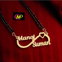 FS Collection Gold Plated Customize Name Mangalsutra