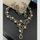 FS Collection 2 Tone Plated AD Stone Necklace Set
