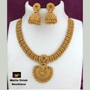 FS Collection Gold Plated Pota Stone Temple Necklace Set