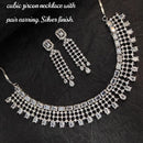 FS Collection Silver Plated AD Stone Necklace Set