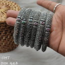 FS Collection Oxidised Bangles Set