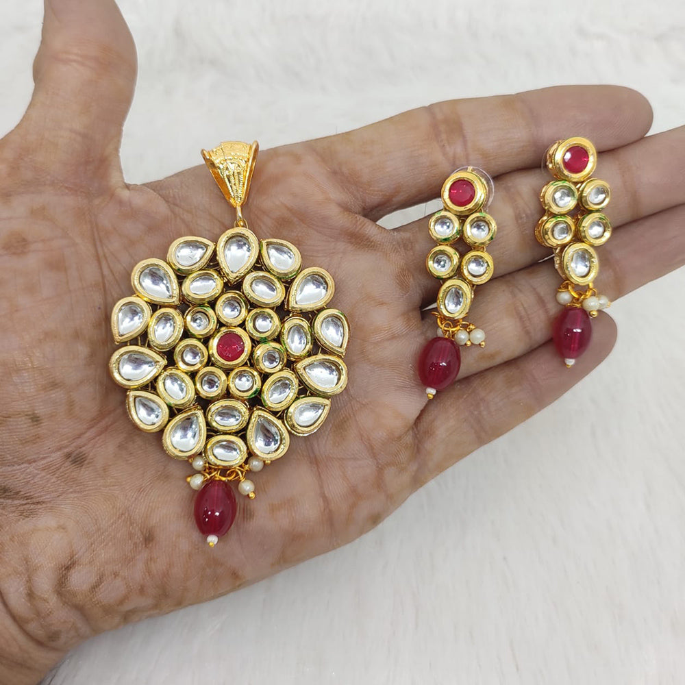 FSCollection Kundan Stone Pendant Set