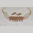 FS Collection Kundan Stone Choker Necklace Set