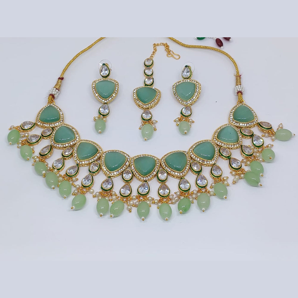 FS Collection Kundan Stone Choker Necklace Set