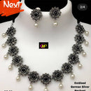 FS Collection Oxidised Necklace Set