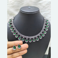 FS Collection Oxidised Necklace Set