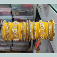 FS Collection Velvet Bangles Set