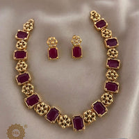 FS Collection Gold Plated Necklace Set