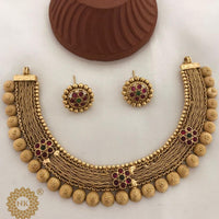 FS Collection Gold Plated  Necklace Set