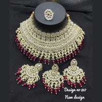 FS Collection Kundan & Beads Necklace Set