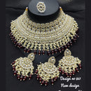 FS Collection Kundan & Beads Necklace Set