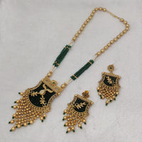FS Collection Gold Plated Crystal Beads Long Necklace Set