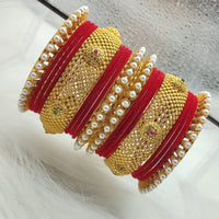FS Collection Gold Plated Bangles Set
