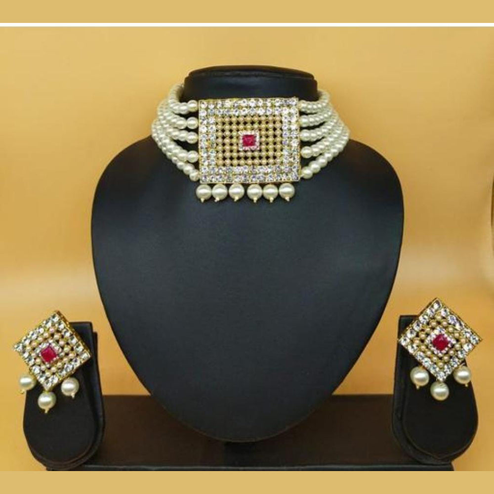 FS Collection Pearls Choker Necklace Set