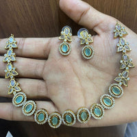 FS Collection AD & Kundan Necklace Set