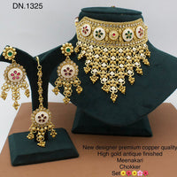 FS Collection Meenakari Choker Necklace Set
