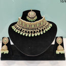 FS Collection Kundan & Beads Choker Necklace Set