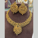 FS Collection Gold Plated Peacock Necklace Set