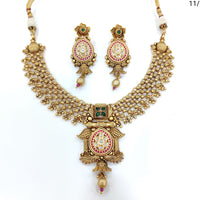 FS Collection Gold Plated Necklace Set