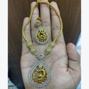 FS Collection Gold Plated  AD Stone Necklace Set