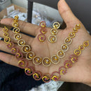 FS Collection Matte Finish AD Stone Necklace Set