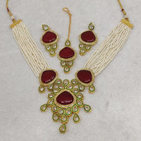 FS Collection Kundan Stone Necklace Set