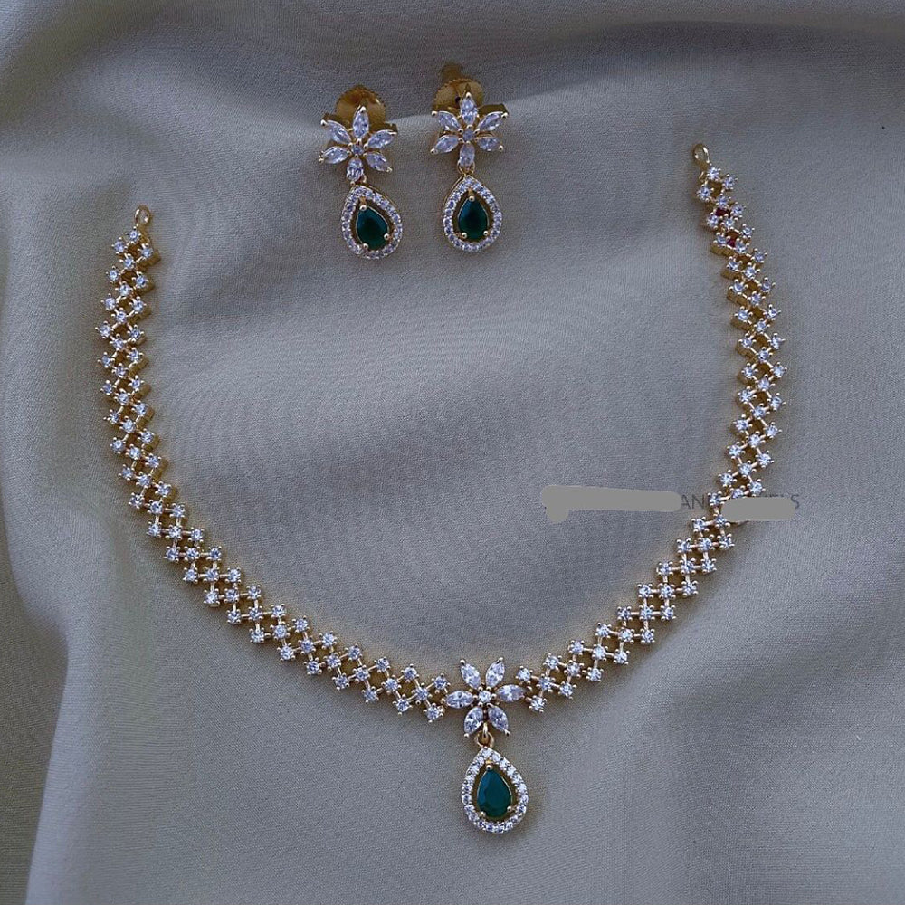 FS Collection AD Stone Necklace Set