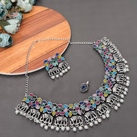 FS Collection Oxidised Plated Elephant Necklace Set