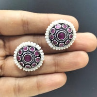 FS Collection Oxidised Stud Earrings
