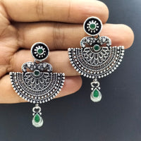 FS Collection Oxidised Dangler Earrings