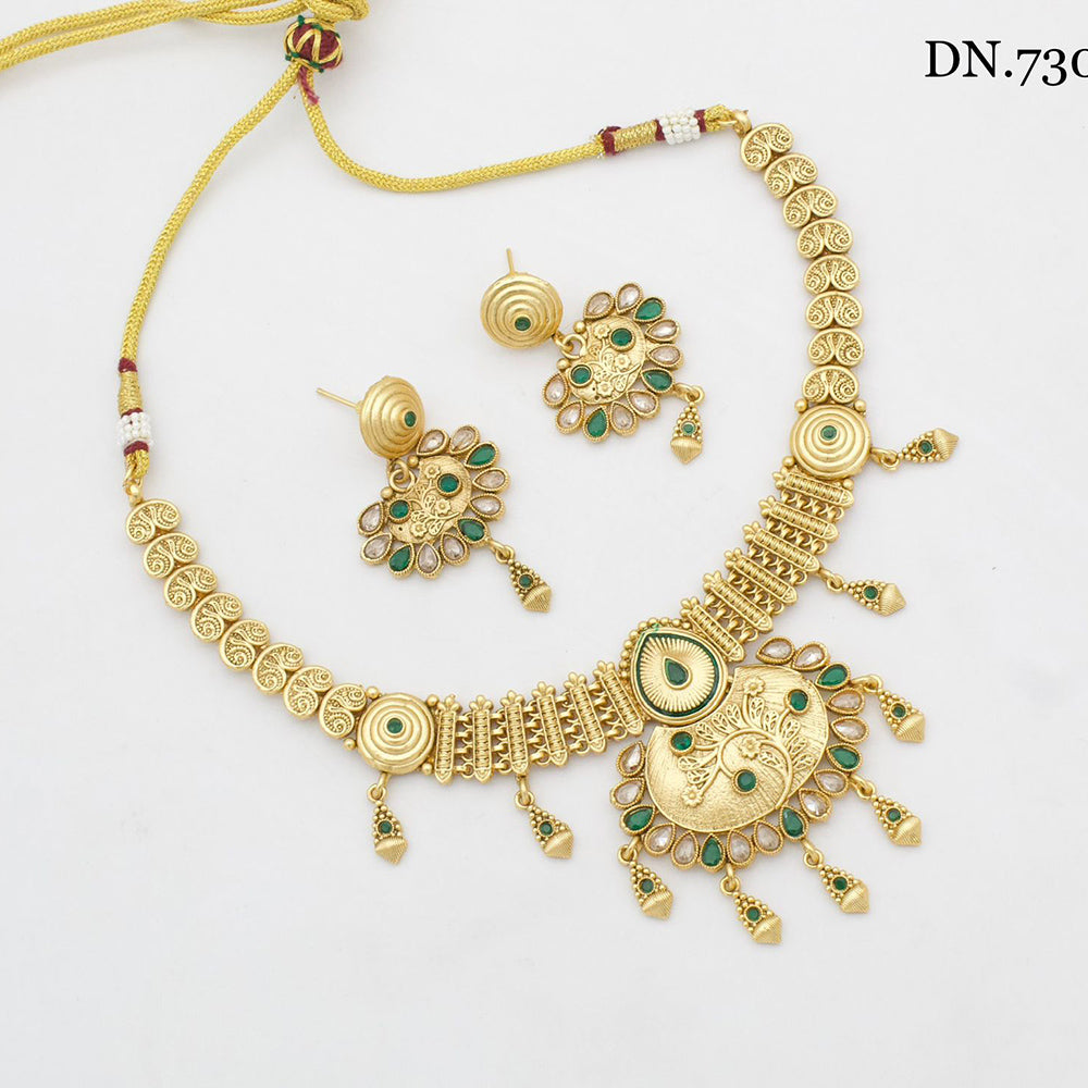 FS Collection Gold Plated Necklace Set