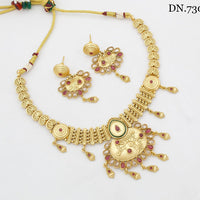 FS Collection Gold Plated Necklace Set