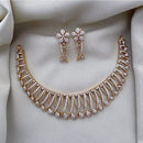 FS Collection Gold Plated AD Necklace Set