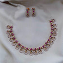 FS Collection Gold Plated AD Necklace Set