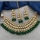 FS Collection Gold Plated Kundan Stone Necklace Set