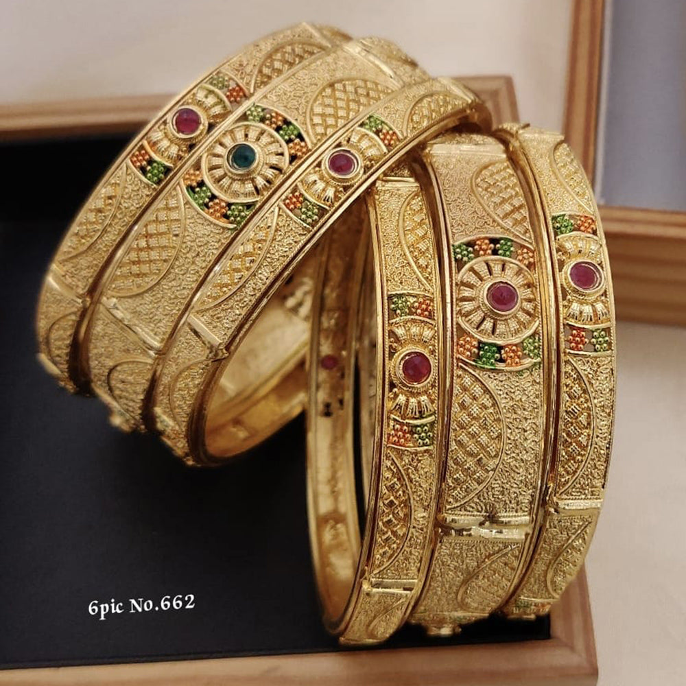 FS Collection Gold Plated Bangles Set