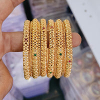 FS Collection Gold Plated Bangles Set