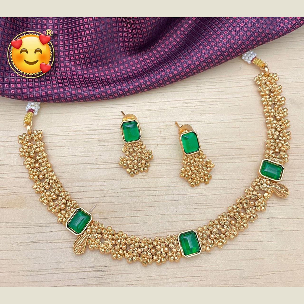 FS Collection Gold Plated Necklace Set