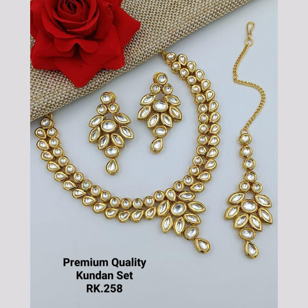 FS Collection Gold Plated Necklace Set