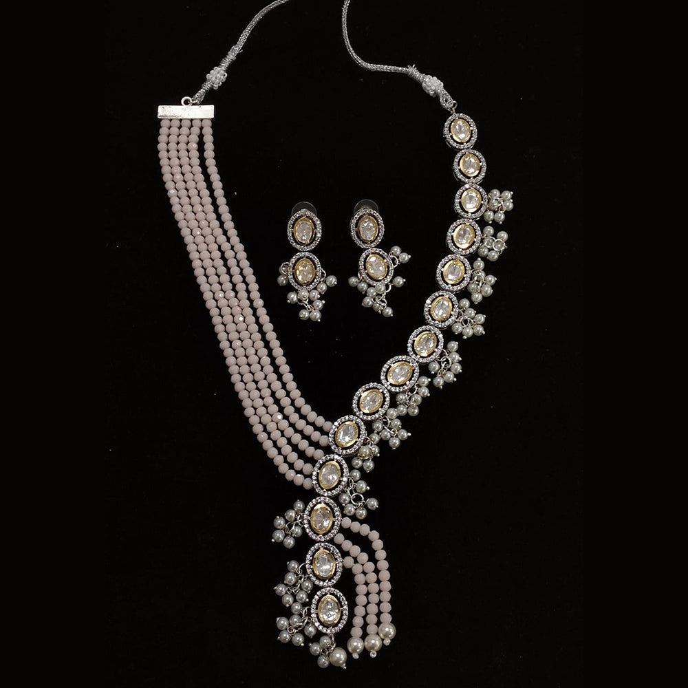 FS Collection Gold Plated Austrain Stone Necklace Set