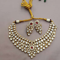 FS Collection  Gold Plated Crystal Stone Necklace Set