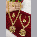 FS Collection Gold Plated AD Stone Double Necklace Set