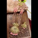 FS Collection Gold Plated Beads Long Necklace Set