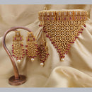 FS Collection Gold Plated Beads Necklace Set