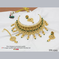 FS Collection Gold Plated Choker Necklace Set