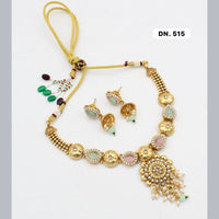 FS Collection Copper Gold Plated Necklace Set