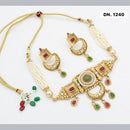 FS Collection Copper Gold Plated Choker Necklace Set