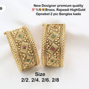 FS Collection Copper Gold Plated Openable Bangles Kada