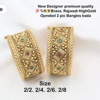 FS Collection Copper Gold Plated Openable Bangles Kada