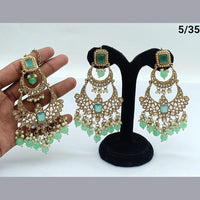 FS Collection Crystal Stone Earrings With Mangtikka